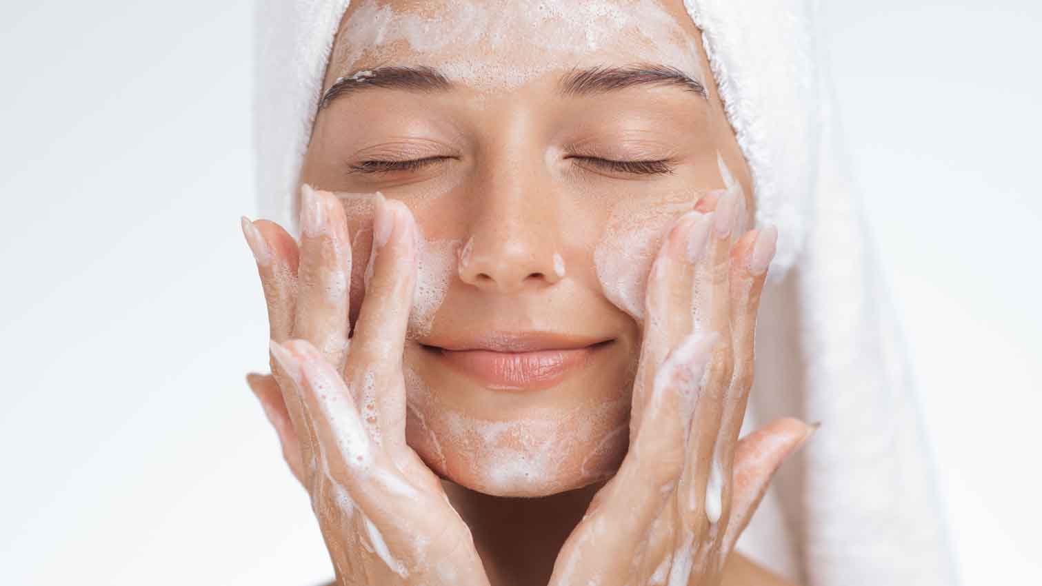 Cleanse with a mild, gentle face wash